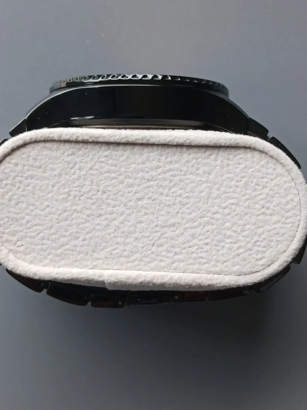 Caravelle Watch - Orange Face w/Black Steel Band